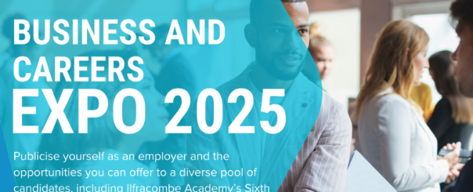 Image shows the date of the Ilfracombe Business and Careers Expo 12th Feb 25