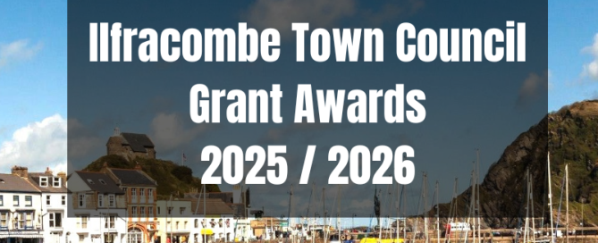 Image of Ilfracombe Harbour with wording ITC Grant Awards 2025 - 2026