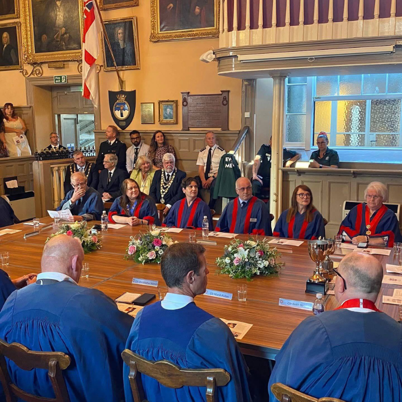 Mayor of Ilfracombe attending the Barnstaple