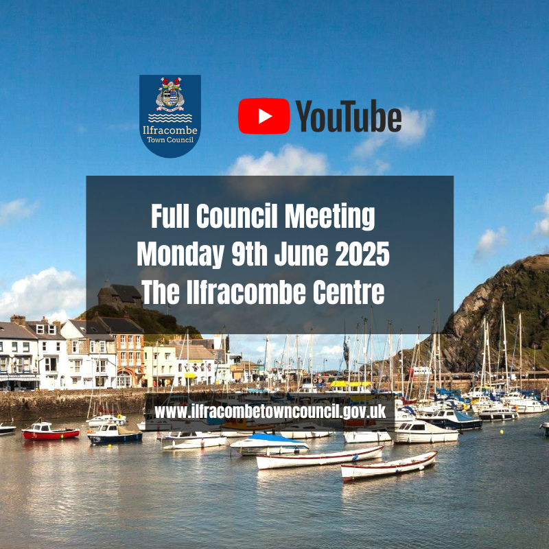text ITC YouTube Meeting overlaid an image of Ilfracombe Harbour