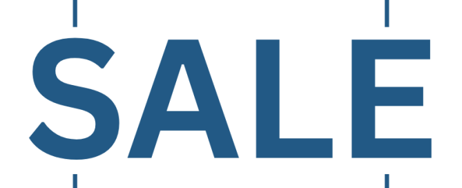 Text SALE on white background